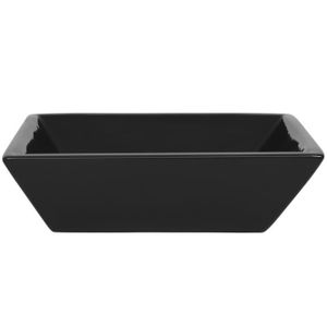 LAVABO - VASQUE Lavabo carré en céramique noir 41,5 x 41,5 x 12 cm