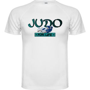 T-SHIRT MAILLOT DE SPORT T-shirt Judo pour adulte - JUDO FOR LIFE - Blanc - Manches courtes - Respirant