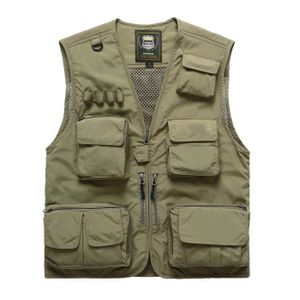 VESTE - GILET DE PECHE Homme Gilet de Pêche en Maille Léger Respirant à S