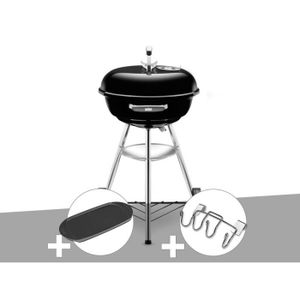 BARBECUE Barbecue - WEBER - Compact Kettle 47 cm - Charbon - Sur chariot - Gris