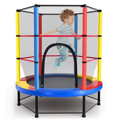 HyperMotion Trampoline Enfant 3-6 Ans – Avec Filet De Protection Et Fermeture Éclair, Sécurisé Pour Jardin Ou Appartement
