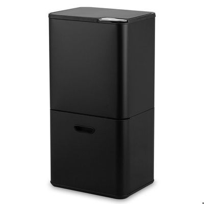 Poubelle Cuisine Sous Evier Relaxdays Poubelle Encastrable 2 Bacs 8L - Système Tri Sous évier Coulissant - Noir 35x25,5x47,5cm Poubelle Encastrable Sous évier