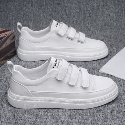 Basket Homme FUNMOON Chaussures velcro Blanc Baskets
