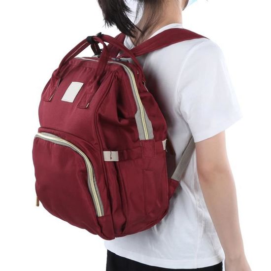 Sac à Langer Maman Multifonction – Sac à Dos Étanché Vert, Grande Capacité, Compartiment Isotherme, Poche Humide Séparée – Idéal Voyage & Quotidien