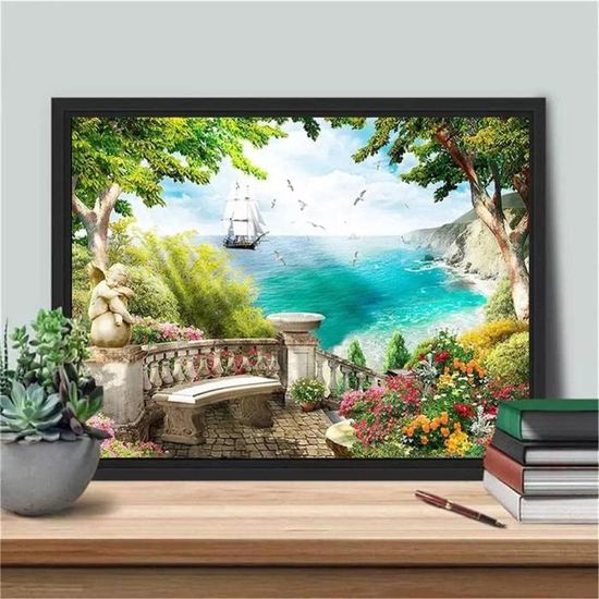 Diamond Painting Paysages De Forêts, Grand Broderie Diamant Kit Complet