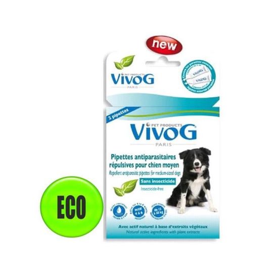 Anti Puce Tique Pour Chien 15à30 Kg Naturel 2pipettes