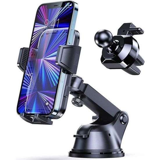 Support Téléphone Voiture à Ventouse – Bras Long – Universel Pour Smartphone – Neuf Avec Garantie
