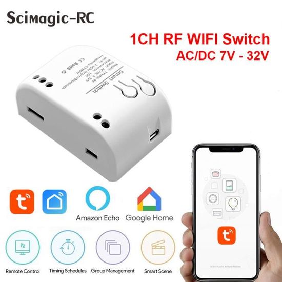 Interrupteur Moteur AC Sans Fil 90-250V Avec 2 Télécommandes - Contrôle Avant/Arrière Pour Porte De Garage, Store Électrique Et Pompe