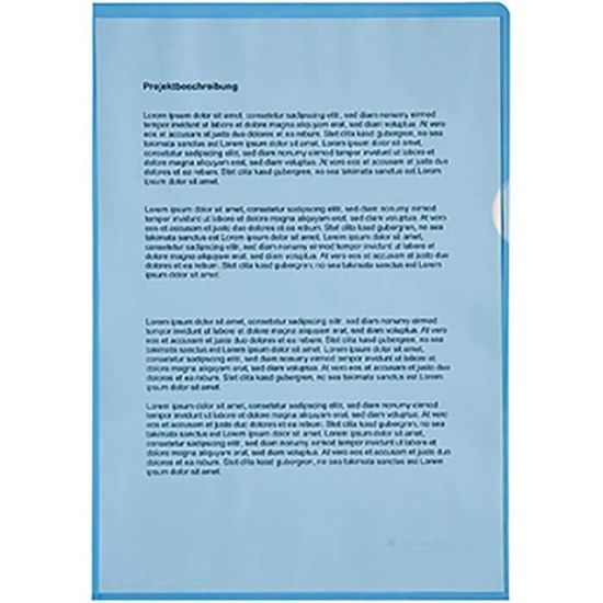 Pochettes Plastiques Perforées A4 Perfect Line 18 Pochettes Porte-documents Avec Rabat DIN-A4, Pochette Plastique Transparentes, Films Transparents Solides Premium, Transparent Comme Pochette Transparente A4