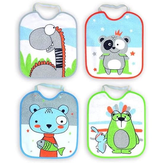 Toaren Lot De 7 Bavoir Imperméable Bébé,Coton Bavoirs Bébé Bavoirs Nouveau Bavoir Bébé,100% Coton Avec Boutons,Drool Bib Etanche Né Soft Absorption Respirent,Motifs Unisexes Pour Bébé 0 Mois à 36 Mois