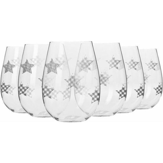 Lot De 6 Verres à Vin Sur Pied Glasmark Krosno - 360 Ml - Hauteur 21,5 Cm - Transparents, élégants - Lave-vaisselle