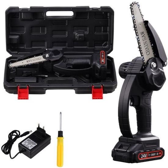 Mini Tronçonneuse Greenworks 24V Sans Fil - 10cm Barre, Parfaite Pour Jardin Et Branches