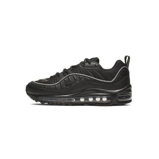 Basket Nike AIR MAX 98 Femme Noir Textile Lacets Noir Cdiscount Chaussures