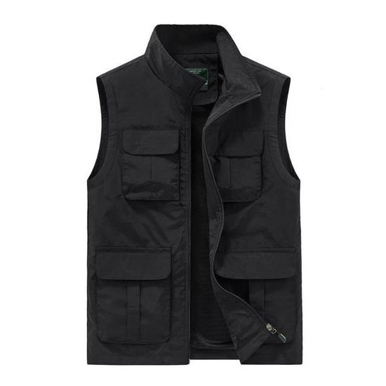 MSA Gilet Black Tactics Gilets D'Extérieur Légers Avec Des Bandes