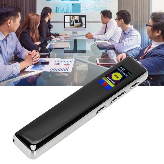 Enregistreur Vocal Numérique 16 Go - Jusqu'à 20h D'enregistrement, Activation Par Voix, Format Stylo