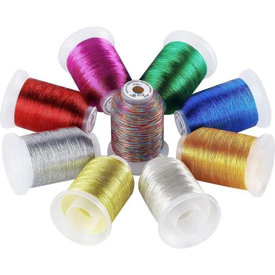 New brothread 80 spoelen van 500 m garen voor borduurmachine, met opbergdoos van transparant kunststof, kleuren compatibel met de kleuren Janome en Robison-Anton