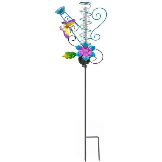 Jauge De Pluie Escargot Amusante - Pluviomètre Jardin Décoratif En Métal Et ABS 93 Cm