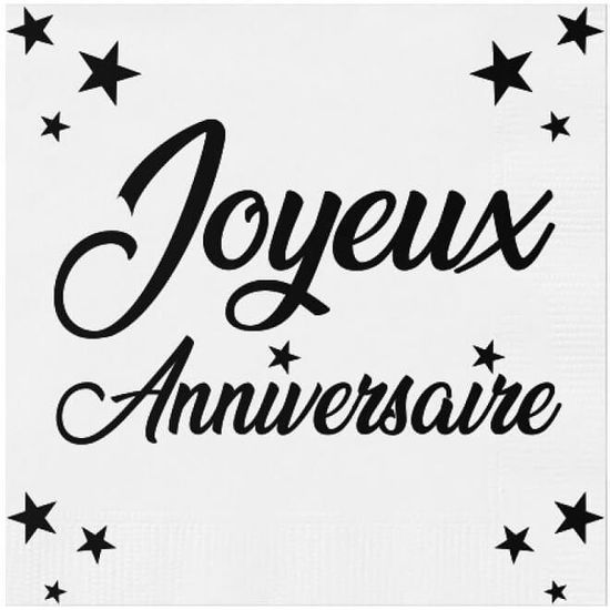 serviettes papier étincelant anniversaire 18 ans x10