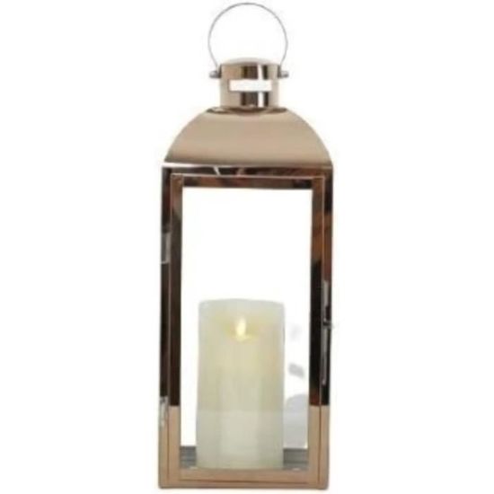 Lanterne à Bougie Suspendue En Fer – Style Vintage – Dimensions 18 X 16 X 16 Cm – Déco Table, Mariage, Ambiance – Pour Bougie Chauffe-plat Ou LED - 10