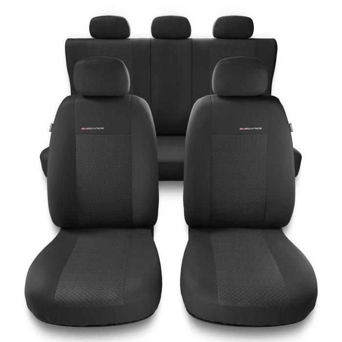 UNE-3 Noir Gris - Housses de sieges universelles compatibles avec RENAULT MEGANE 1 2 3 4 III IV PU2835