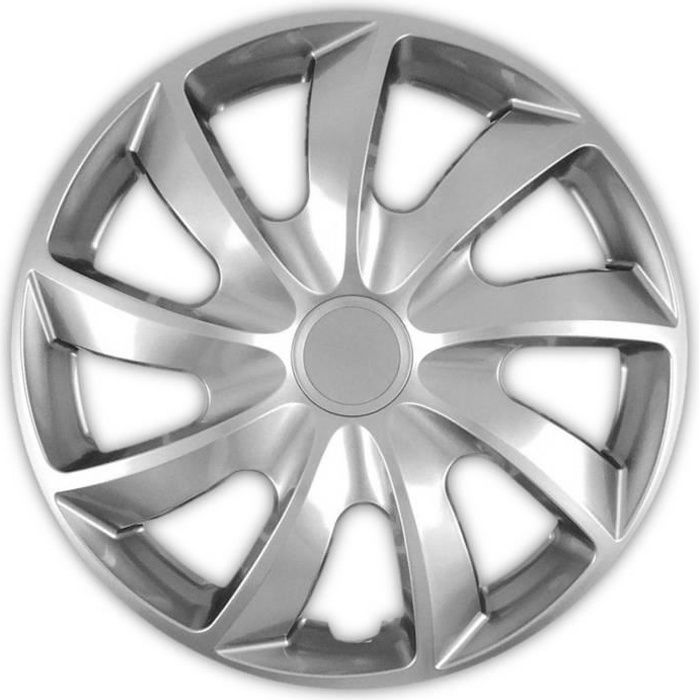 Enjoliveurs de roues QUAD 14 - argent lot de 4 pièces