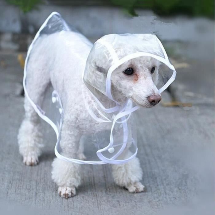 Manteau Blouson,Imperméable blanc pour chien Vêtements d'été pour animaux de compagnie, adaptés au chiot, petit - Type WHITE-XL
