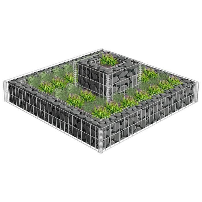 ��❤️1983 Jardinière en gabion Panier de gabion - Mur en Gabion Lit surélevé à gabion Jardinière Gabion à Pierre Déco Jardin Cage Aci