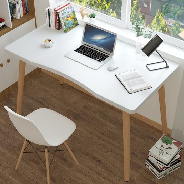 blanc bureau table d ordinateur de bureau nordique - Bureau blanc : top idées originales 2022