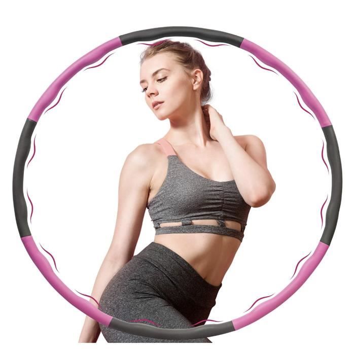 Mobukia Cerceau de Fitness, Hula Hoop Amovible avec Mousse, Professionnel Hula Hoop Fitness Adulte pour Amincissant Largeur réglable
