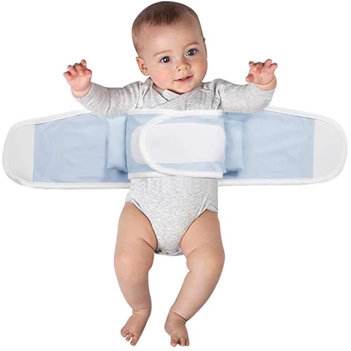 Sangle d'emmaillotage pour bébé,Ceinture aide coucher Bébé Couverture Enveloppante Double couche Emmaillotage Nid d'ange élastique
