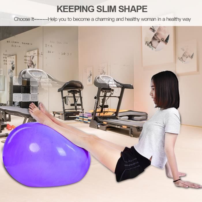 Ball 65cm Anti-burst Fitness Gym Yoga Balance Obliger Stabilité Ballon d'exercice avec pompe à air (Violet) -ZOO
