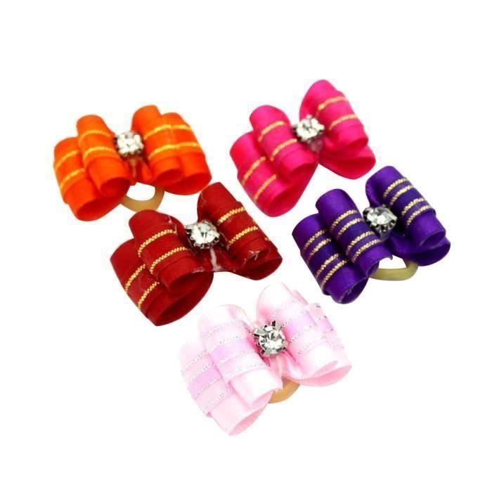 5 Pcs Cheveux Corde Belle Élastique De Noël Bowknot Bande Cravate Accessoire Tissu KIT DE TRANSPORT - DEPLACEMENT - PROMENADE