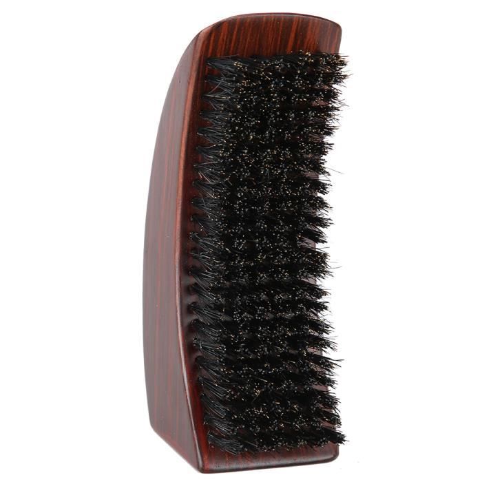 Brosse à barbe anti-frisottis huile tête poils massage du visage moustache brosse courbée pour hommes