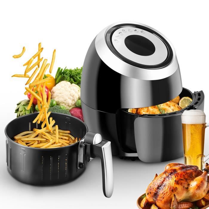 Friteuse sans huile-CkeyiN-Friteuse électrique à air Chaud 5.5L-1500W-7 modes prédéfinis-Écran tactile intelligent