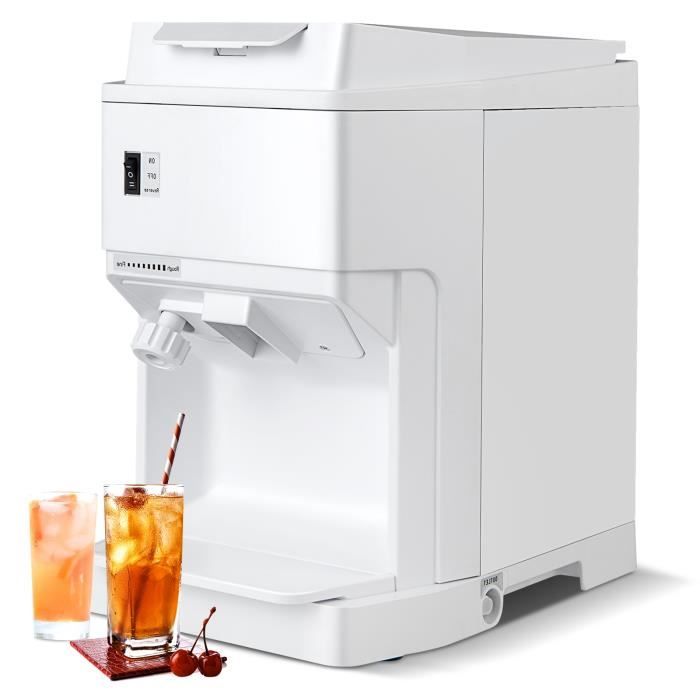 COSTWAY Machine à Glace Pilée 350W 120KG/H,Capacité de Stockage 2,3 kg Taille Réglable Lames Tranchantes Vitesse 320 tr/min avec Bac