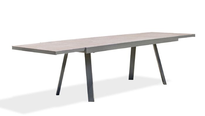 DCB GARDEN Table Stockholm TB300 en céramique et aluminium - Gris anthracite