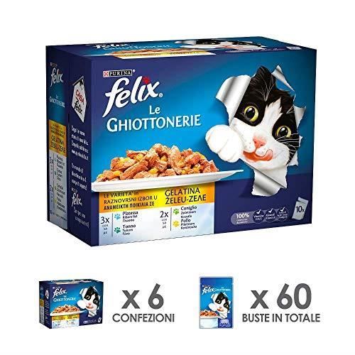 Felix purine Les gourmandises Carton pelliculé Texte Humide Chat Les variétés avec Plie, avec Thon, avec Lapin et ave 1223942