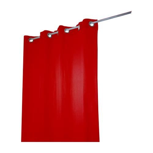 Rideau Coton Uni 'Pipa' Rouge 140 x 240 cm