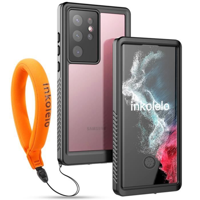 inkolelo Coque Étanche Samsung Galaxy S22 Ultra Certifiée IP68 360°Protection Waterproof Housse Antichoc Antipoussière Anti-Neige
