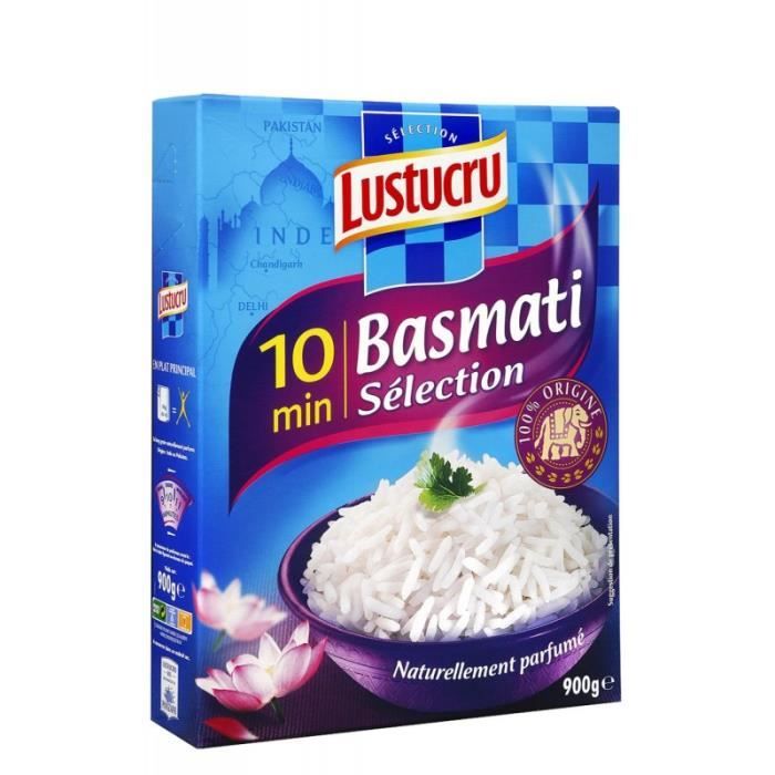 LUSTUCRU - Riz Parfumé Basmati Vrac Étui 900G - Lot De 3