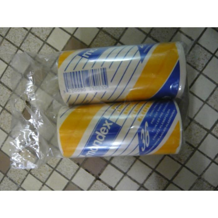 2 recharges rouleaux brosse adhésive 36 feuilles