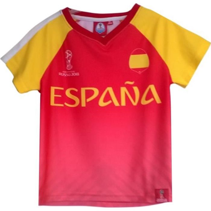 Maillot De Football - NPZ - Tee shirt équipe d'Espagne FIFA® 2018 Officiel rouge Taille de 4 à 12 ans