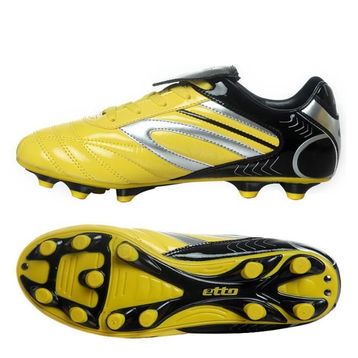Chaussures et crampons de football adultes enfant Cuir verni Résistant à l'usure Antidérapant Chaussures Courses d'entraînement
