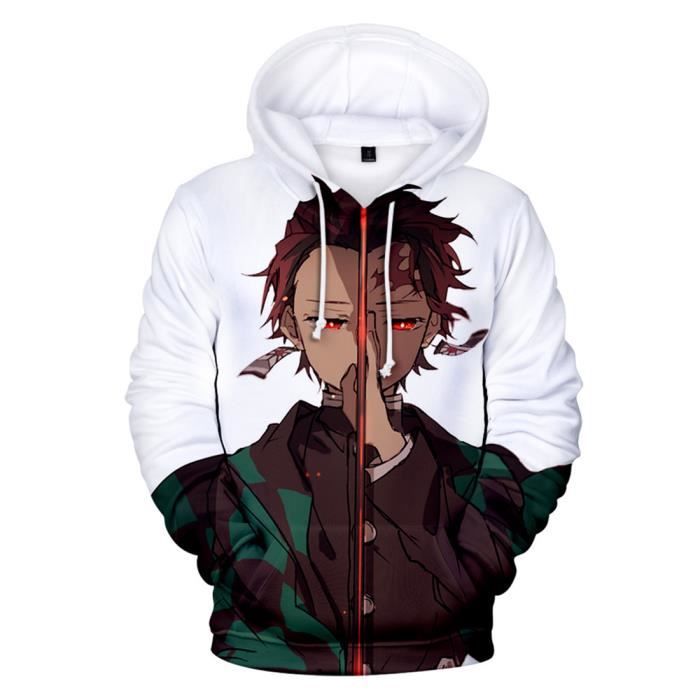 Sweat à Capuche avec 3D Imprimé Demon Slayer Hoodie Casual