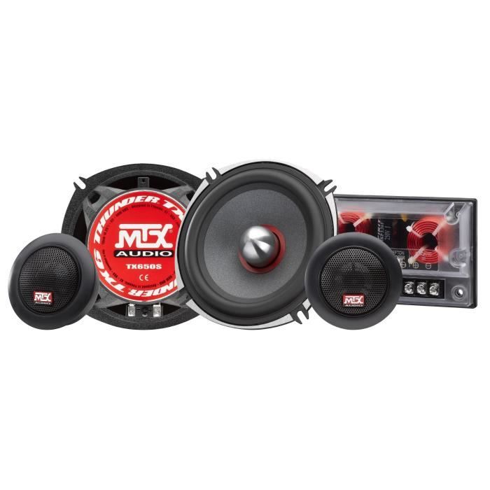 MTX TX650S Haut-parleurs Kit 13cm 2 voies 80W RMS 4Ω châssis alu tweeter néodyme dôme soie bobine TSV TIL