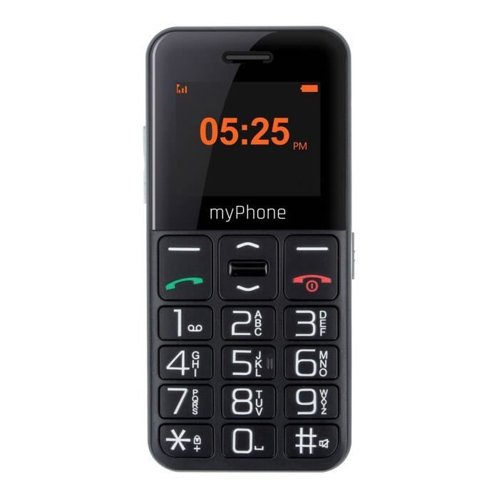 Téléphone Senior myPhone Halo Easy Interface Simple Pratique Bouton SOS Noir