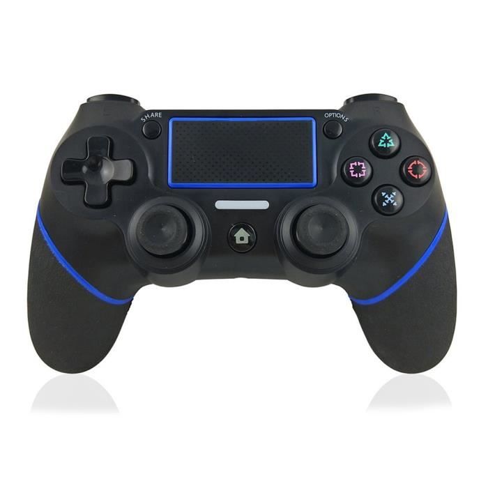 Manette sans fil PS4 noir bleu