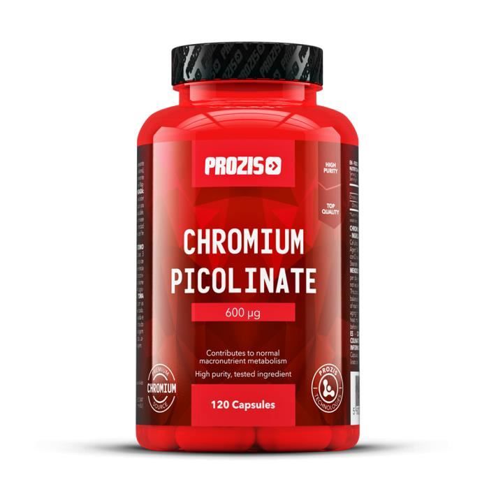 PROZIS - Picolinate de Chrome 600 mcg 120 gélules - Maintient sous contrôle le taux de sucre dans