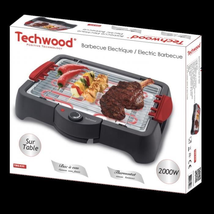 TECHWOOD Barbecue de table TBQ-835