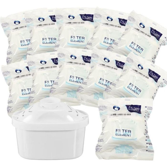 Pack de 12 Cartouches Filtres Kit pour Brita Maxtra Carafe Filtrante Bouilloire Pièce de Rechange